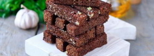 гренки из бородинского хлеба с чесноком. Шаг 13