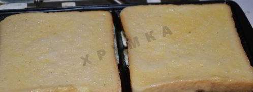 гренки из хлеба в вафельнице. Шаг 6