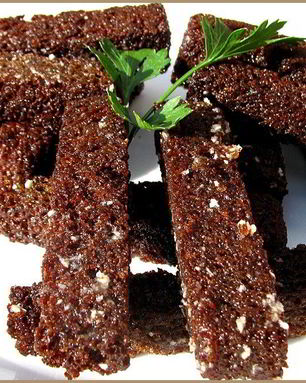 Гренки с чесноком и укропом