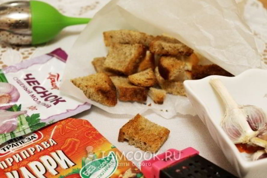 Рецепт гренков с чесноком в духовке