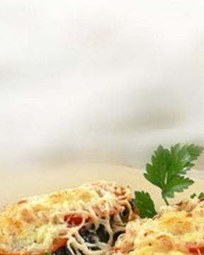 Гренки с грибами и помидорами