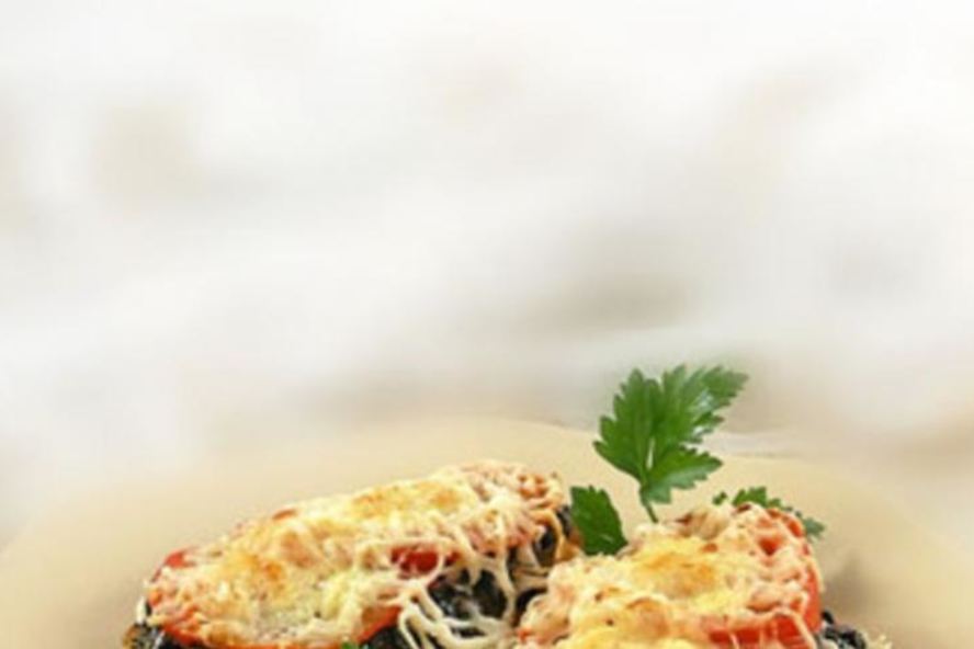 Рецепт гренков с грибами и помидорами