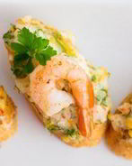 Гренки с креветками