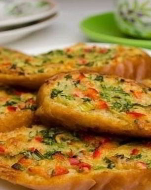 Гренки с луком