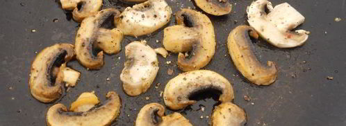 гренки с плавленным сыром и шампиньонами. Шаг 4