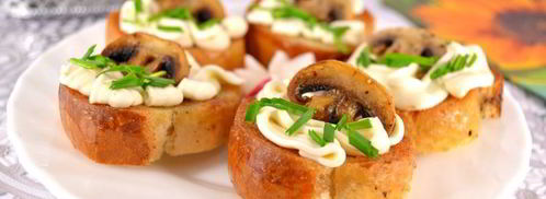 гренки с плавленным сыром и шампиньонами. Шаг 5