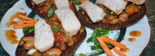 гренки со свининой и овощами. Шаг 13