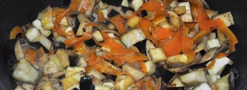 гренки со свининой и овощами. Шаг 7