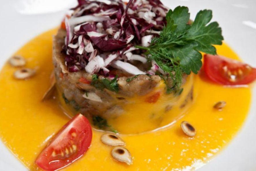 Рецепт баклажанной икры на тыквенном пюре