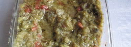 баклажанная икра со свежими помидорами и чесноком. Шаг 12