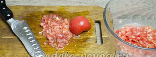 икра из баклажанов со свежими помидорами. Шаг 9