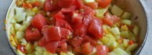 икра кабачковая с перцем и помидорами. Шаг 7