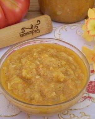 Кабачковая икра с майонезом и чесноком