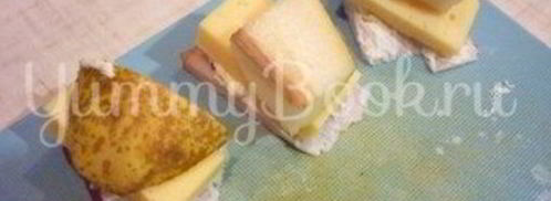 изящные канапе с грушей, ветчиной и сыром. Шаг 16