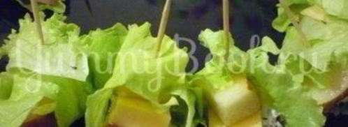 изящные канапе с грушей, ветчиной и сыром. Шаг 17