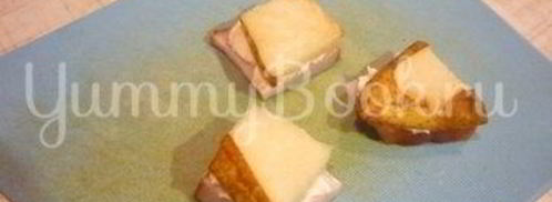 изящные канапе с грушей, ветчиной и сыром. Шаг 7