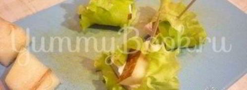 изящные канапе с грушей, ветчиной и сыром. Шаг 9