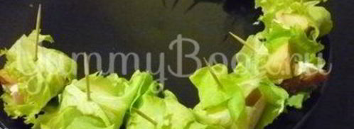 изящные канапе с грушей, ветчиной и сыром. Шаг 10