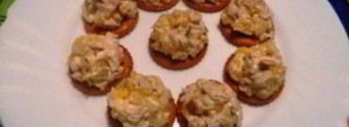 канапе с ананасами, курицей и апельсинами. Шаг 10