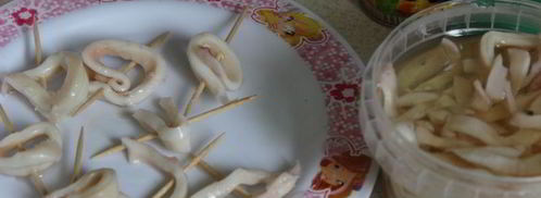 канапе с кальмаром. Шаг 5