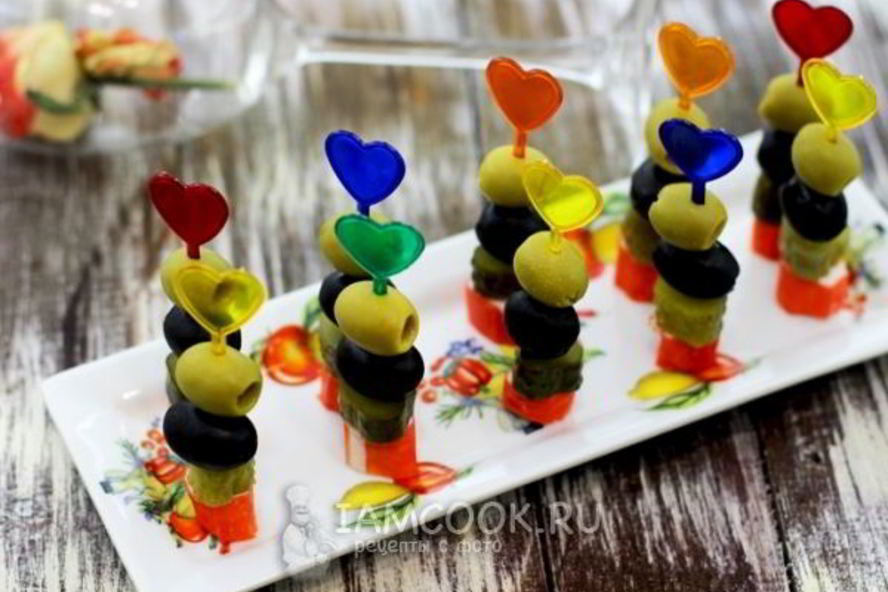 Рецепт канапе с оливками