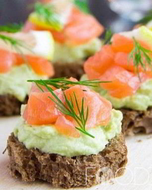 Канапе с семгой