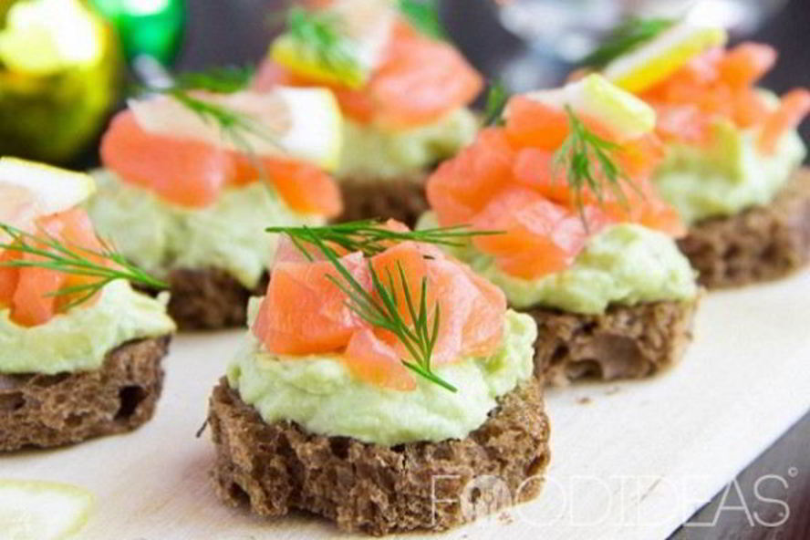 Рецепт канапе с семгой