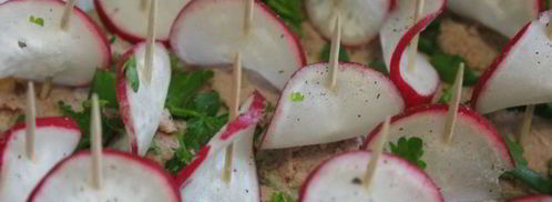 канапе со сливочным паштетом из индейки и редисом. Шаг 5