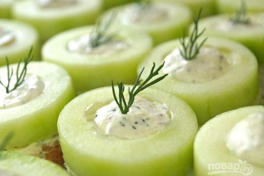 Рецепт огуречных канапе