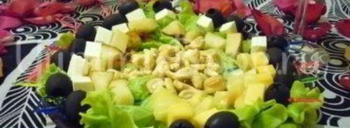 пикантные канапе с сыром, фруктами и маслинами. Шаг 16