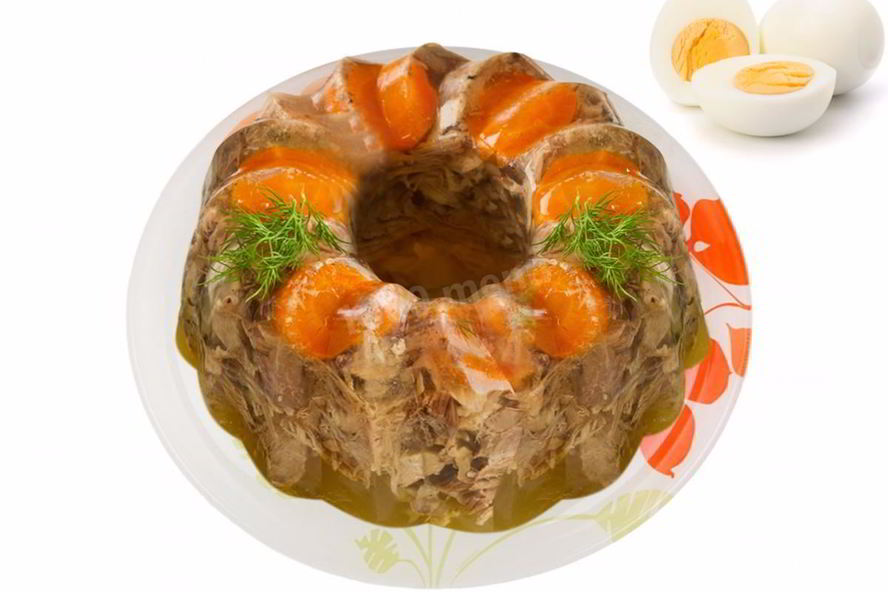 Рецепт холодца из куриных лапок с говядиной