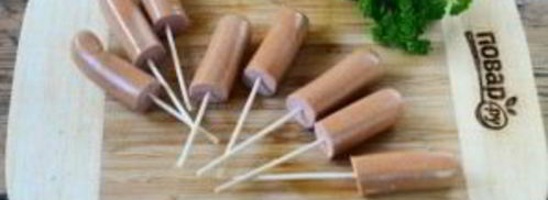 хот дог из картошки фри. Шаг 4