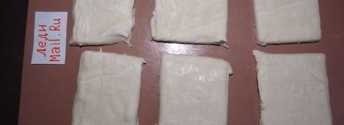 хот-дог из слоеного теста. Шаг 3