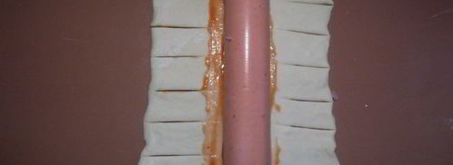 хот-дог из слоеного теста. Шаг 6