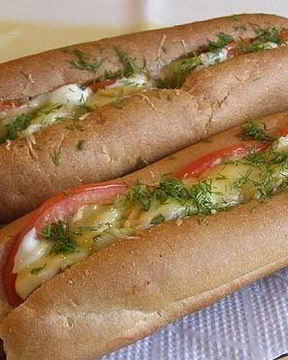 Хот-дог с капустой