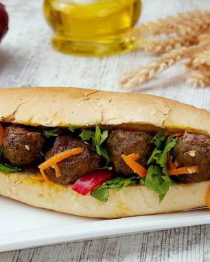 Хот-дог с тефтельками