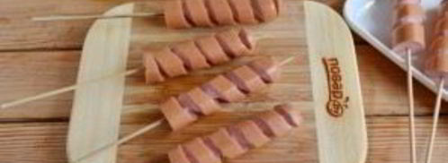 хот-дог торнадо. Шаг 4