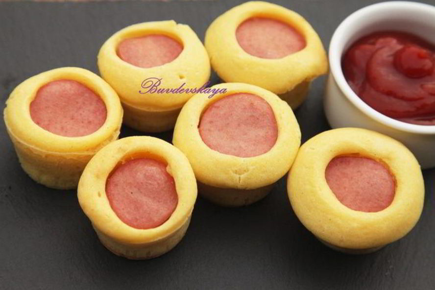 Рецепт мини-кексиков хот-дог