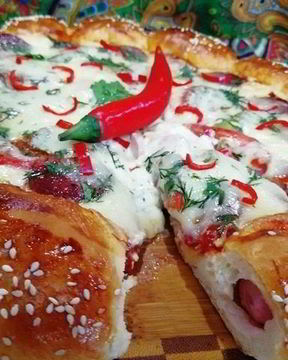 Суперсырная хот-дог-пицца