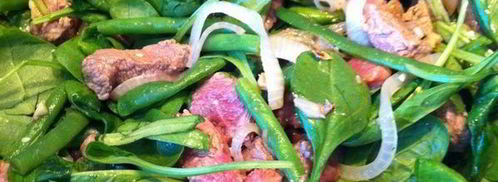 маринованная телятина со шпинатом и фасолью. Шаг 4