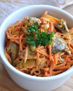 Корейская морковка с печенью