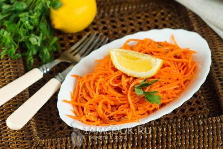 Рецепт моркови по-корейски без уксуса и лука