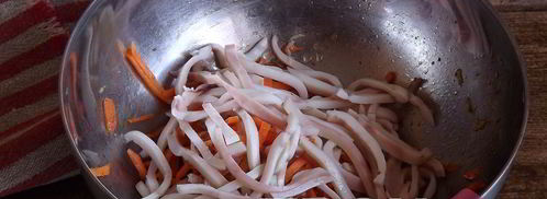 морковь с кальмаром по-корейски. Шаг 4