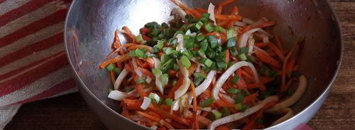 морковь с кальмаром по-корейски. Шаг 5