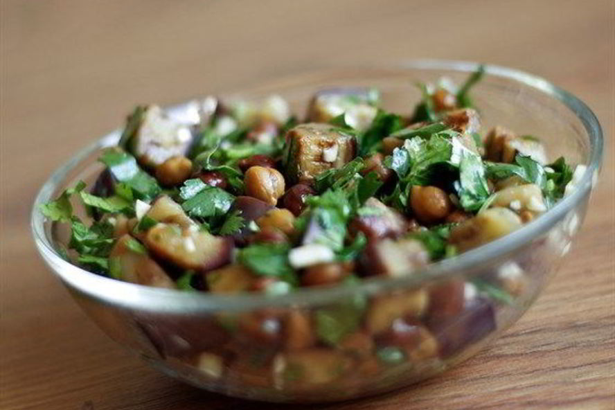 Рецепт нута с баклажаном