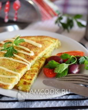 Французский омлет с кабачками