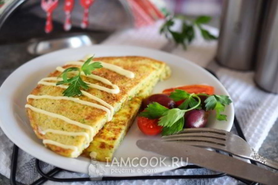 Рецепт французского омлета с кабачками