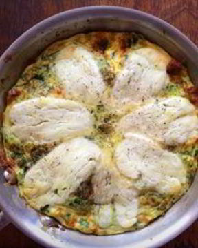 Фриттата с сыром и кабачком