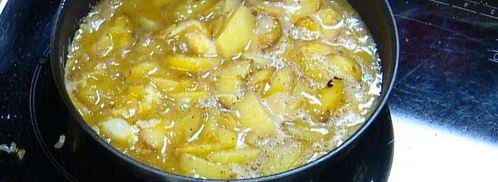 испанский омлет с картофелем, семгой и укропом. Шаг 7