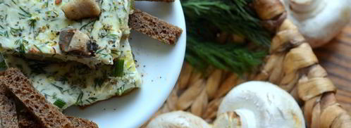 омлет на сметане с шампиньонами и кабачками. Шаг 6